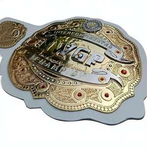 Cinturón de Campeón Estilo WWE de Alta Resistencia Personalizado, Placas de Aleación de Zinc, Correa de Cuero PU - Product Image 3