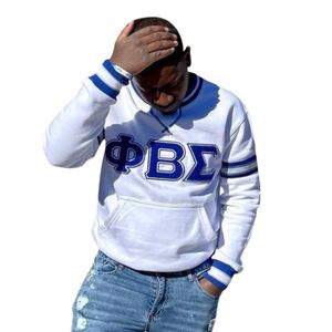 Sudadera de Chenilla Blanca Phi Beta Sigma para Hombre, Ajuste Cómodo, Tela Premium, Ropa de Fraternidad Griega, Uso Casual - Product Image 1