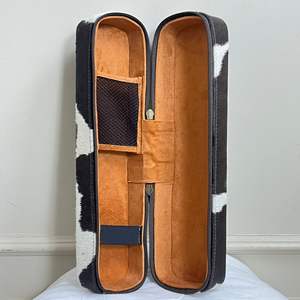 Étui pour fer à friser en cuir de vache véritable 2026, dernier modèle, avec fermeture éclair, résistant à la chaleur, support de voyage occidental, organisateur de rangement - Product Image 6