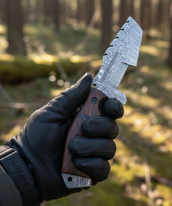 Couteau Tanto Tracker en Acier Damas Fait Main avec Manche en Bois de Rose, Lame Fixe EDC pour la Chasse – Vente en Gros, Fabricant et Fournisseur - Product Image 6