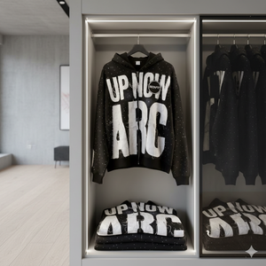 Hoodies à épaules tombantes très demandés, effet soleil éclairé, strass sur toute la surface, broderie personnalisée vieillie, meilleure matière, fermeture éclair - Product Image 5