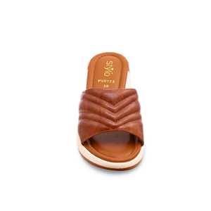 PU0133 Sandales à Talons Formelles Moutarde Pantoufle avec Design Confortable - Product Image 1