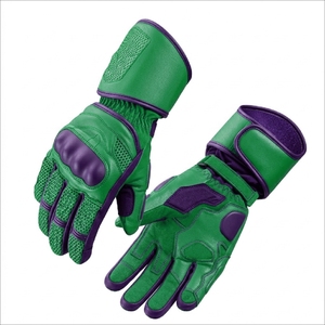 Gants de moto en cuir véritable respirants pour l'été, compatibles avec les écrans tactiles, protection des poings et des paumes, pour hommes, course et motocross - Product Image 3
