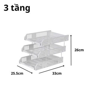 HALO Organiseur de bureau empilable en plastique à 3 ou 4 niveaux pour documents A4, fournitures de bureau, vente directe usine - Product Image 2