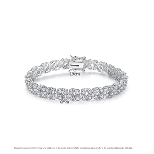 Moissanite Diamond Bracelet 925 <b>Silver</b> Tennis Bracelet Luxury Sparkling Chain Bracelet Elegant Jewelry Gift <b>for</b> Women <b>Men</b> - Product Image 2