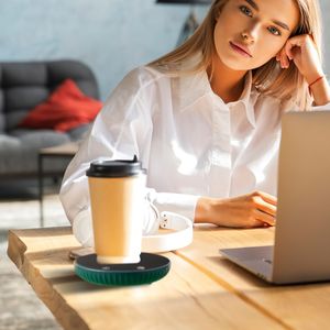 Scalda Tazze Elettrico da Tavolo Intelligente con Protezione Automatica da Surriscaldamento per 8 Ore, Timer e 2 Livelli di Temperatura, Caraffa in Ceramica - Product Image 3