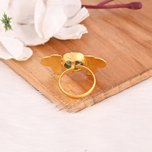 Anillo Ajustable de Topacio Azul, Chapado en Oro, Hecho a Mano, Joyería de Piedras Preciosas, Moderno para Mujer - Product Image 5