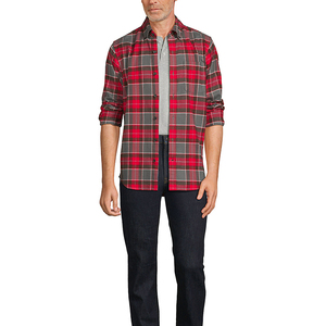 New Arrival 100% Cotton Long Sleeve Plaid <b>Flannel</b> Shirts Printed - Product Image 5