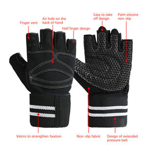Custom Logo Weightlifting Gloves Silicone <b>Hex</b>-Grip Technology for Zero-Slip Performance Wholesale Gym Gear - Product Image 4