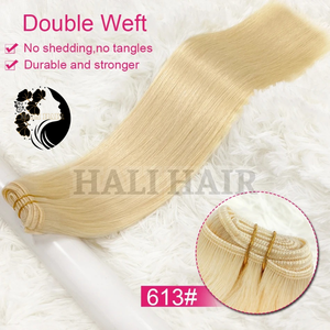 Extensiones de cabello humano de trama recta Remy vietnamita Premium 100% todos los colores teñidos Super doble dibujado Hali doble trama Doble - Product Image 1