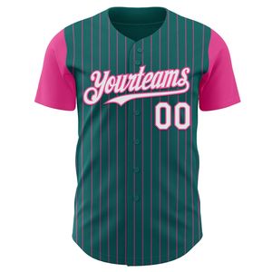 Custom Baseball Uniform Jersey Crew Neck Short Sleeves Button-<b>Down</b> Collar Sublimated Printed Design 100% Polyester Breathable - Product Image 2