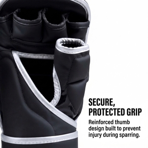Gants de MMA en gros, réglables, avec sangle de poignet, pour arts martiaux, compétition, équipement de combat, vêtements de sport en cuir PU - Product Image 5
