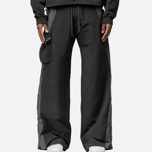 OEM Custom Lightweight <b>Nylon</b> Waterproof Winter Casual Track Suit Windbreaker <b>Jogger</b> Set Elastic Waist Sportswear Manufacturer - Product Image 2