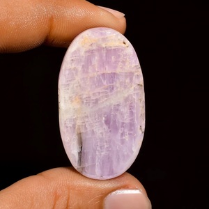 Chakralume Kunzite rose naturelle brésilienne, cabochon poli, pierre précieuse certifiée GTC, pour la fabrication de bijoux, bague, pendentif, vente en gros - Product Image 3