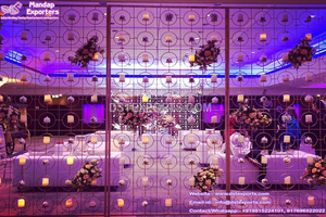 Exquisita vela de boda de Asia del Sur, pared de escenario, elegante vela de boda india, Fondo de escenario, increíble, paredes de vela de boda - Product Image 5