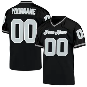 Maillot de football américain personnalisé de qualité supérieure, à manches courtes, séchage rapide, respirant, grande taille, imprimé, vente en gros - Product Image 6