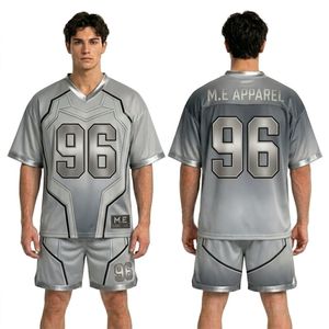 Ensemble short et maillot de supporter en tricot interlock à motif géométrique bleu marine foncé, résistant à l'usure, pour équipement d'équipe, par sublimation - Product Image 6