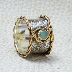 Natural Ethiopian <b>Opal</b> <b>Ring</b> 925 Sterling <b>Silver</b> Handmade <b>Ring</b> For Her/ Him - Product Image 4