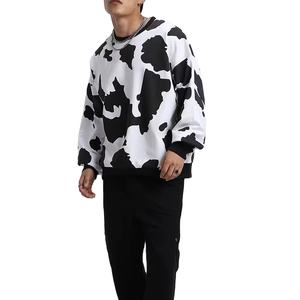 Sweat-shirt à manches longues surdimensionné pour femme personnalisé en coton/polyester imprimé avec logo frontal, séchage rapide et respirant - Product Image 3