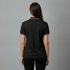 เสื้อโปโลผู้หญิงผ้าคอตตอนปิเก้ราคาส่งถูก พิมพ์โลโก้ตามสั่ง แขนสั้น ปกคอเสื้อพับได้ - Product Image 2
