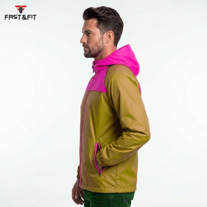 Breathable Solid Color New Design Windbreaker Sport <b>Coat</b> Waterproof <b>Rain</b> Jacket Canvas Stand Collar <b>Men</b> - Product Image 3