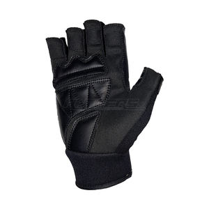 Guantes negros de levantamiento de pesas con logo personalizado, equipo de fitness transpirable, guantes para entrenamiento de fuerza en el gimnasio para hombres y mujeres - Product Image 4