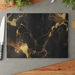 Durable <b>Marble</b> Chopping <b>Board</b> with Unique Veining Tones Versatile Cutting Surface for Everyday Kitchen Cooking Tasks - Product Image 3