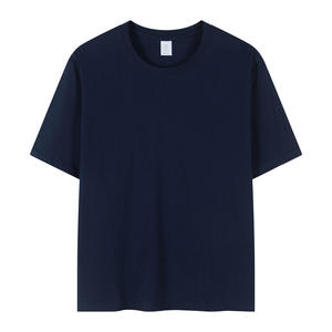 Camiseta de algodón de manga corta con cuello redondo para hombre, color sólido, sencilla, holgada, informal, en oferta, camiseta tipo pullover para hombre - Product Image 4