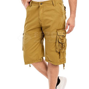 กางเกงขาสั้นคาร์โก้ผู้ชายคุณภาพสูงลดราคา ผ้าโพลีเอสเตอร์/คอตตอน ระบายอากาศ แห้งเร็ว เอวยางยืด เอวสูง ทรงหลวม - Product Image 4