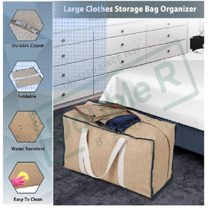 Extra Large Luggage & Travel <b>Storage</b> Bag 90L Foldable Moving Organizer for Clothes Bedding Under <b>Bed</b> - Product Image 6