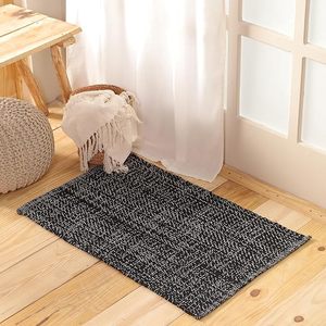Handcrafted Modern Office Style Herringbone Cotton <b>Rugs</b> Reversible Farmhouse Area <b>Rug</b> Braided Chindi Area <b>Rug</b> - Product Image 4