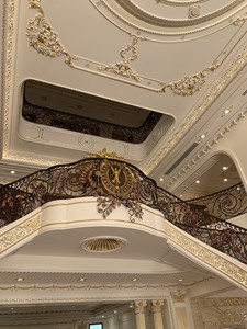 Victorian Cast Iron Stair <b>Railings</b> Ornate Metal Balusters Rust Resistant <b>Wall</b> Mounted Indoor Staircase Handrails - Product Image 3