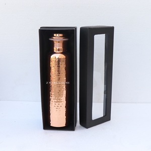 Daily Drinking Copper Water <b>Bottle</b> for Adults-Leak Proof Anti-Corrosion Coating Minimalist Design Unique Hammered Finish - Product Image 4