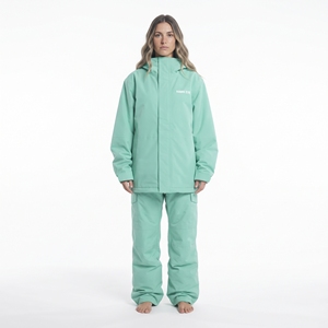 Traje de esquí y snowboard para mujer, impermeable, cortavientos, cálido, holgado, conjunto de chaqueta y pantalones de invierno - Product Image 1
