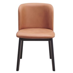 Camel Polish and Black Padded <b>Dining</b> Side <b>Chair</b> Set of 2 - Product Image 2