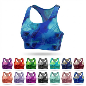 Hot Selling Custom Made Racerback Sports <b>Bra</b> High Quality Workout Yoga Fitness Crop Top Breathable <b>Stretch</b> Sports <b>Bra</b> OEM ODM - Product Image 1