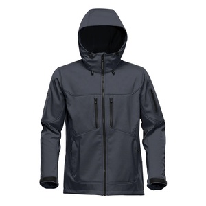 Mens Eco-Friendly Waterproof Bomber Jacket Hooded Windproof Breathable Outdoor Winter Streetwear Solid Dyed Front OEM Custom - Product Image 3