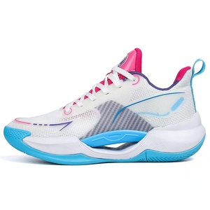 Chaussures de basket-ball en maille blanches à rayures rouges, respirantes, baskets de sport pour hommes, légères, amortissantes, antidérapantes, chaussures de course - Product Image 2