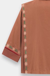 Embroidered Cotton Kurta For Women Traditional Indian Pakistani Casual Wear Loose Fit All Seasons - Product Image 6
