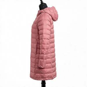 Veste longue matelassée ultra-légère pour femme, avec capuche, en duvet léger, coupe slim, printemps-automne, vente en gros - Product Image 5