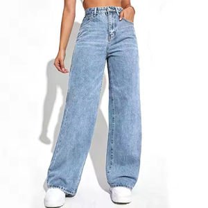 RELEVO INDUSTRIES Jeans Casuales de Mezclilla para Hombre, Tallas Grandes, Pierna Ancha, 100% Algodón, Lavado Nieve, Cintura Media, Corte Holgado - Product Image 5