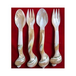 Cuillère à caviar et desserts de luxe en forme de coquillage, plaquée argent, avec long manche miroir, pour la restauration fine vietnamienne, résistante au lave-vaisselle - Product Image 4