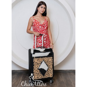Sacs de voyage en cuir de vachette artisanal style western, sacs à roulettes en cuir véritable, grande taille unisexe, valises de voyage – Vente chaude - Product Image 1