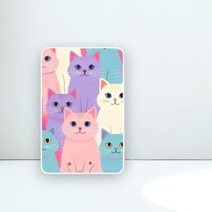 Tuiles à cils en plastique personnalisées en forme de losange avec motif chat mignon pour extensions de cils, cils magnétiques en acrylique - Product Image 1