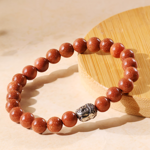 High Quality Red Goldstone Beads Buddha <b>Bracelet</b> Romantic Gift Fashion Charm Jewelry for Men Women Energy Meditation - Product Image 4