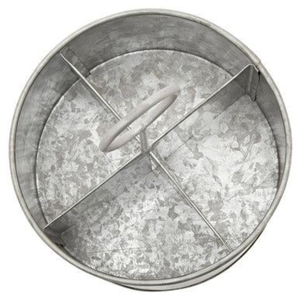 Organizador de pared de metal galvanizado estilo rústico con 4 compartimentos para utensilios de cocina o artículos de oficina a bajo precio - Product Image 4