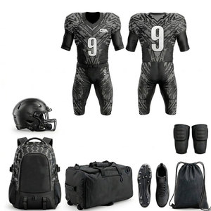 Conjunto de Fútbol Americano Profesional para Hombres con Jersey, Pantalones, Casco y Equipo de Protección Completo - Product Image 1