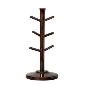 Soporte clásico de madera para tazas, soporte para tazas de café con 6 ganchos, organizador elegante para cocina, accesorios para el hogar - Product Image 6