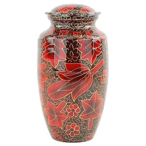 Urne de crémation en aluminium pour adultes avec des cendres humaines de forme traditionnelle et des détails artisanaux pour un souvenir significatif - Product Image 2