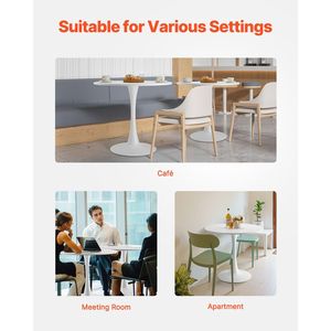 Moderno tavolo da pranzo in legno 31.5 per 2-4 persone tulipano Design piedistallo Base cerchio bianco mobili per la casa cucina tavoli da soggiorno - Product Image 6